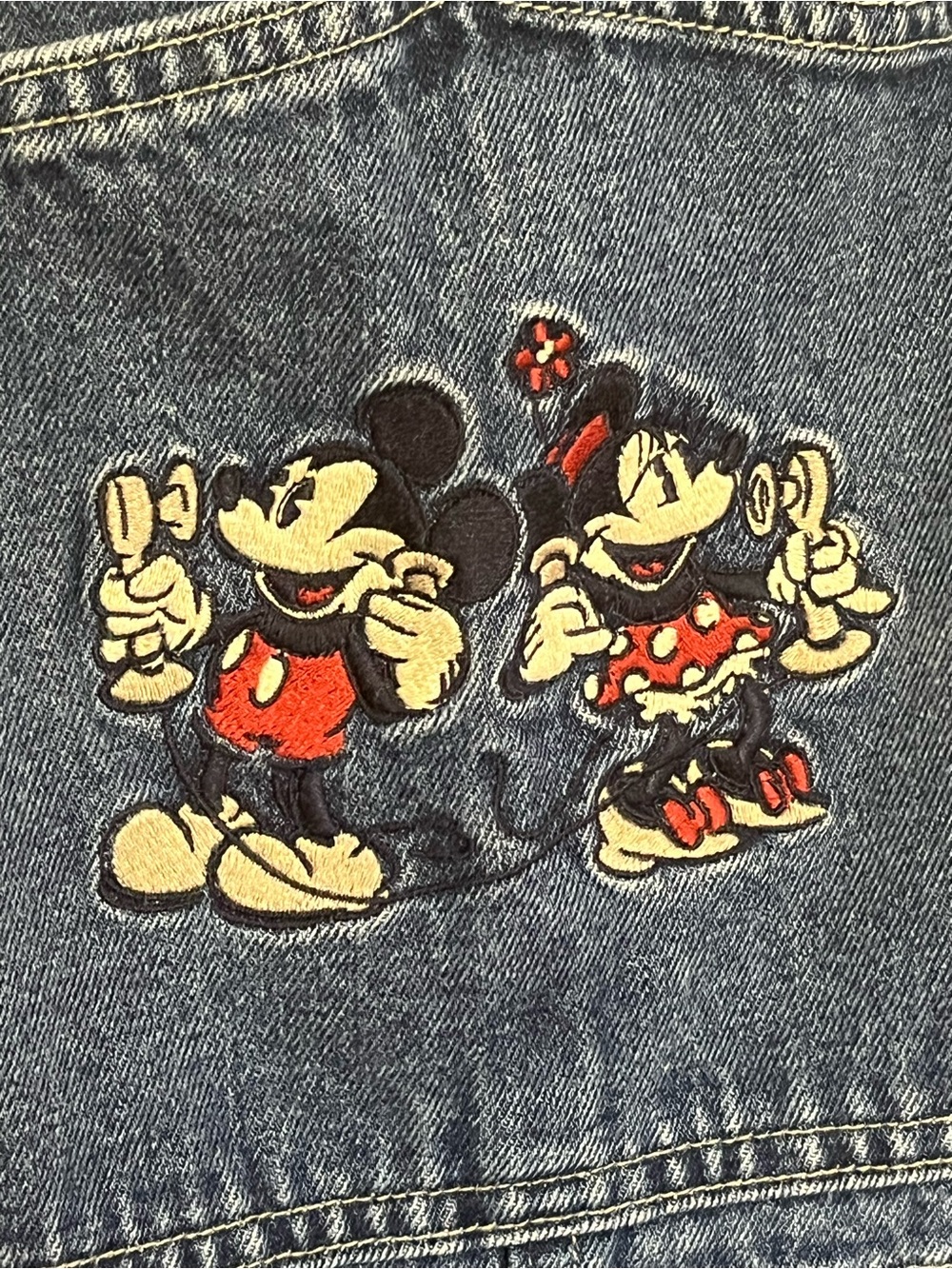 Rare Vintage 90s Disney Mickey and Minnie Overalls For Adults - Picture 8 of 16